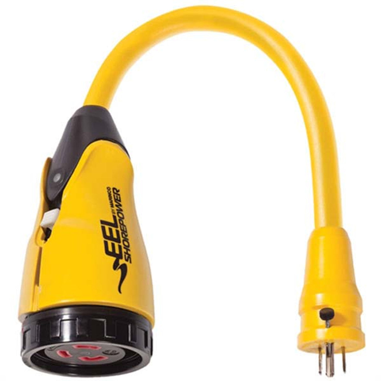 Marinco's EEL Shore Power  Pigtail Adapter 15A Dock-30A Boat